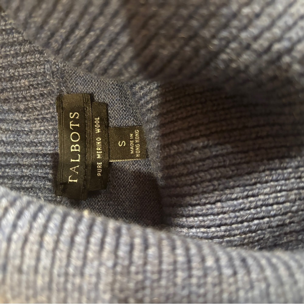 Talbots Blue Merino Wool Women’s Sweater